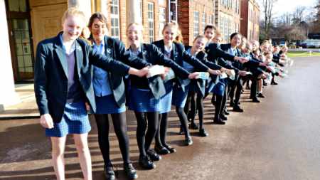 Pupils at Headington Girls School
